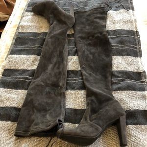 Stuart weitzman over the knee size 11 grey boots